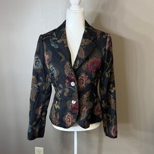 H&M Black Floral Women's Blazer